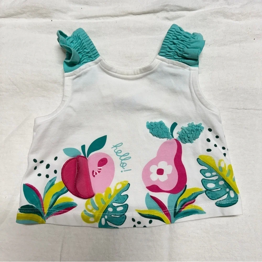 Mayoral Apple and Bear Top and Shorts Set